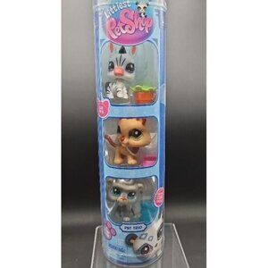 Littlest Pet Shop Pet Trio Set With Accessories New In Package Collectible Figur